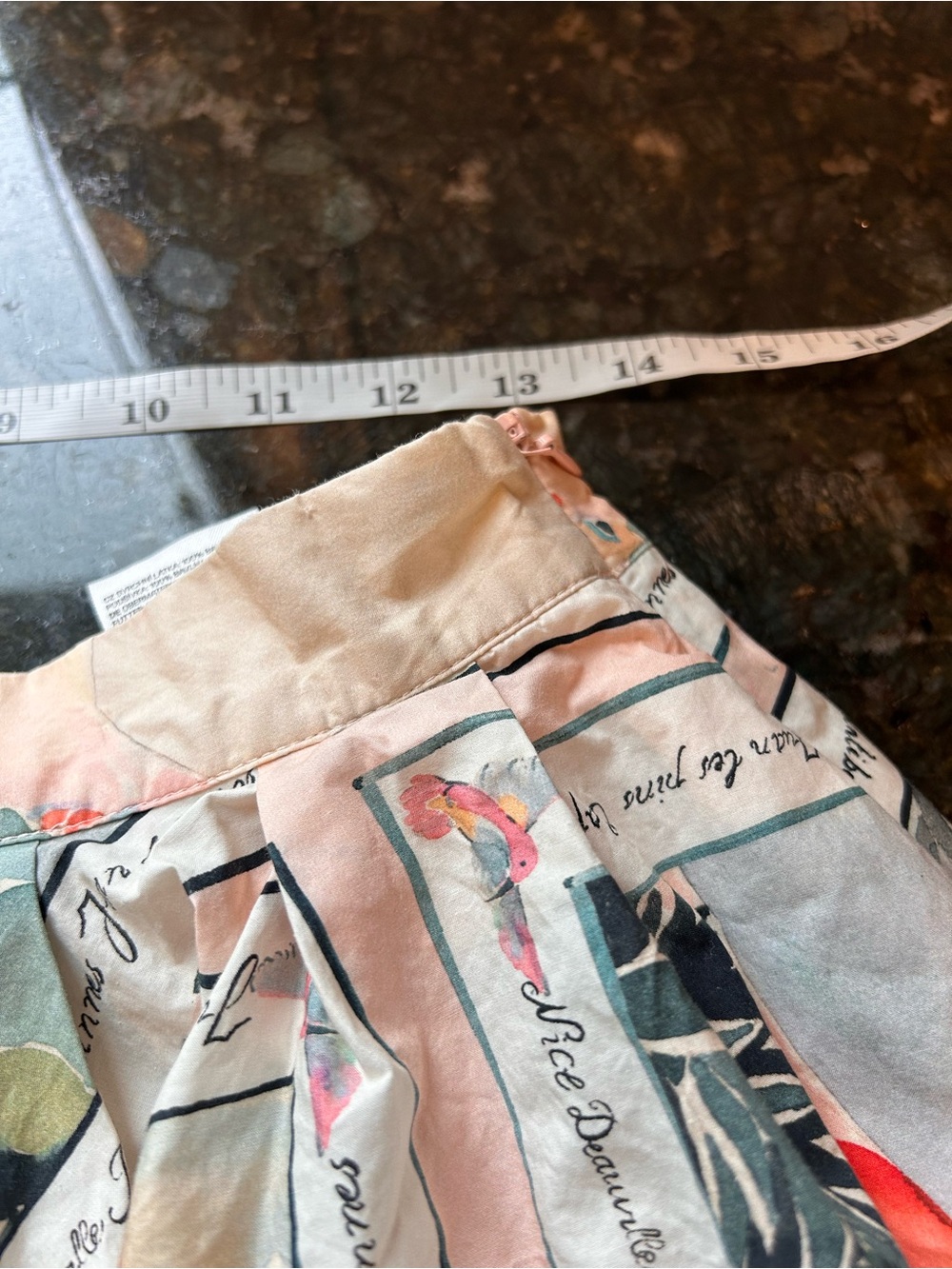H&M 100% Cotton Graphic Statement Bell Skater Skirt. France. Beachy. Vacation. - Picture 8 of 11